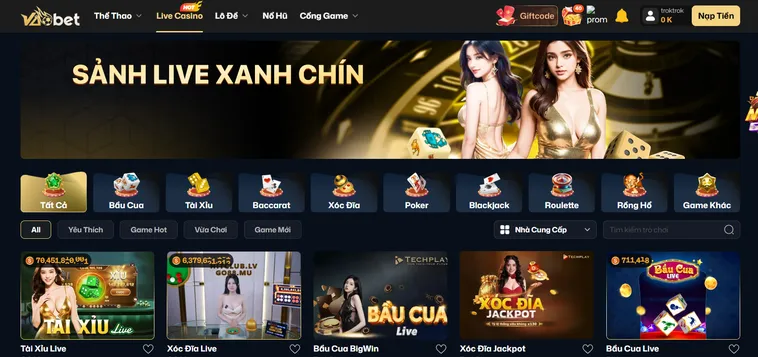 Trải Nghiệm Đỉnh Cao Xanh Chín Live Tại VaoBet Hành Trình Đấu Trí Với Vô Vàn Phần Thưởng