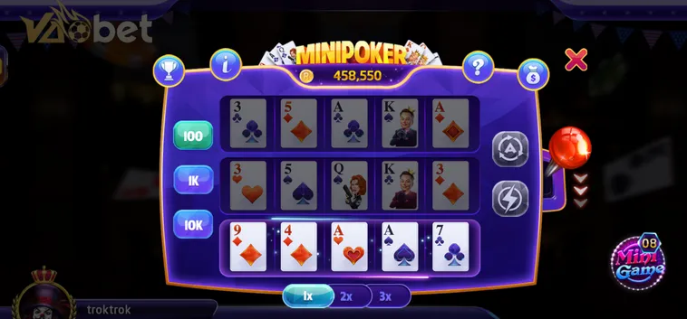 Trải Nghiệm Đỉnh Cao Cùng Table Game Mini Poker Tại VaoBet Siêu Hấp Dẫn