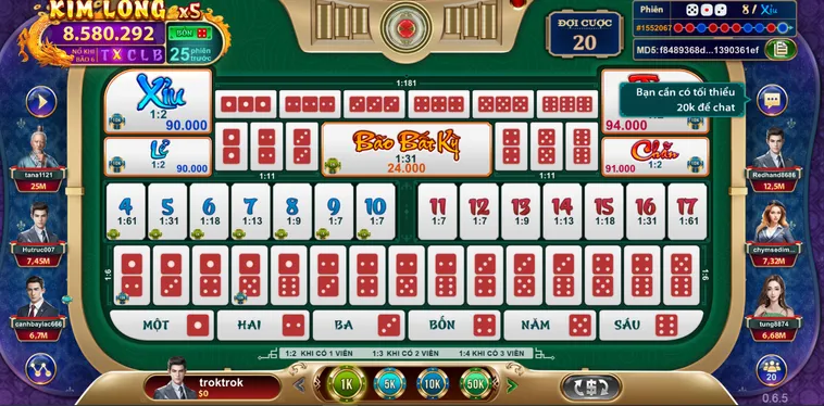Bí Quyết Chinh Phục Table Game Sicbo Ngũ Long Tại VaoBet Đỉnh Cao Cho Cao Thủ