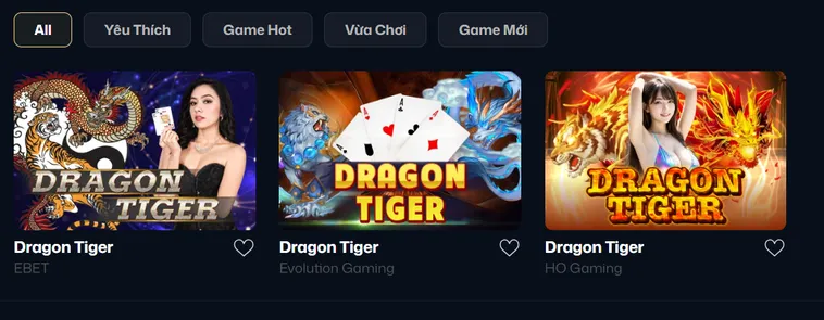 Trải Nghiệm Đỉnh Cao Với Tựa Game Dragon Tiger Tại VaoBet Siêu Hấp Dẫn