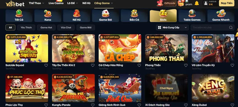 Các Tựa Game Hấp Dẫn Tại Slot Game VaoBet Với Những Vòng Quay May Mắn Bùng Nổ