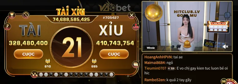 Trải Nghiệm Đỉnh Cao Game Tài Xỉu Live Tại VaoBet Sảnh Cược Đẳng Cấp Quốc Tế