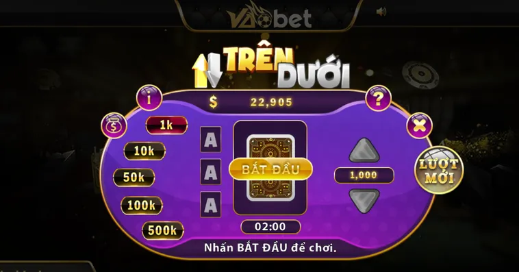 Game Nhanh Trên Dưới Tại VaoBet Đẳng Cấp Sòng Bài Thượng Lưu Hàng Đầu Việt Nam